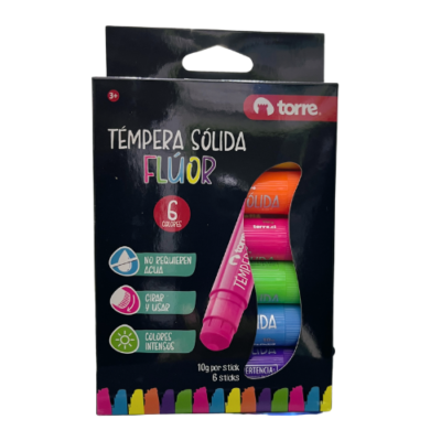 TEMPERA SOLIDA FLUOR TORRE 6 COL.