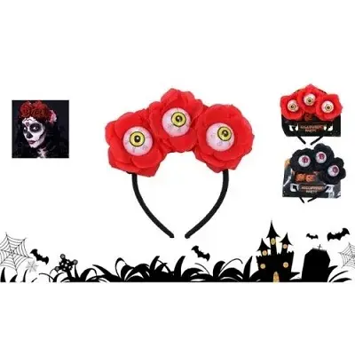 CINTILLO ROSA/OJOS HALLOWEEN