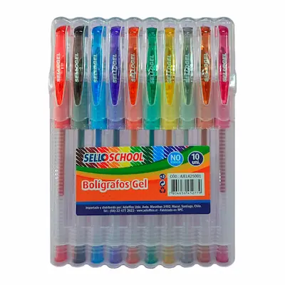 LAPIZ GEL SELLOFFICE 10 COLORES