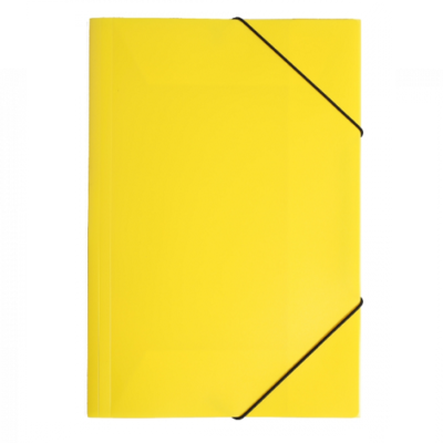 CARPETA PLASTICA CON ELASTICO NUOVO AMARILLA