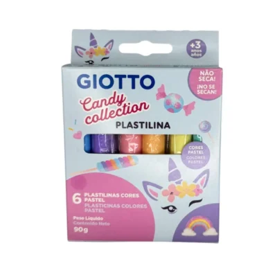 PLASTICINA CANDY GIOTTO 6 COLORES PASTEL