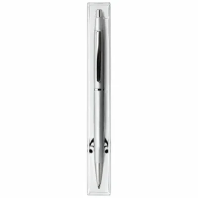 BOLIGRAFO CAJA ACRILICA GRIS