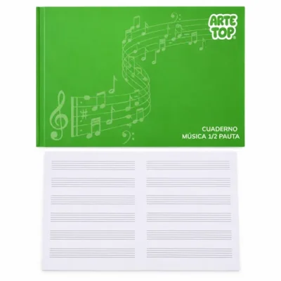 CUADERNO MUSICA 1/2 PAUTA 10 HJS ARTE TOP